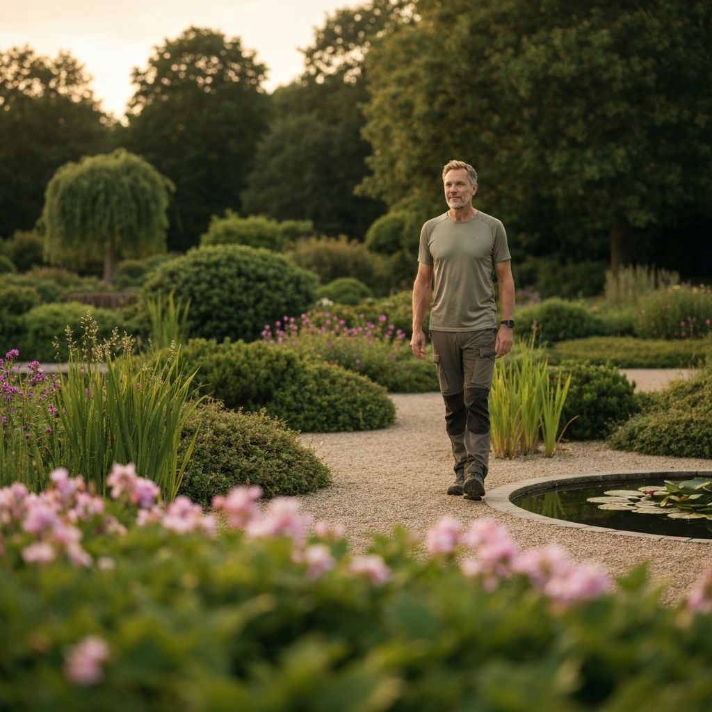 Person maintaining active lifestyle in nature